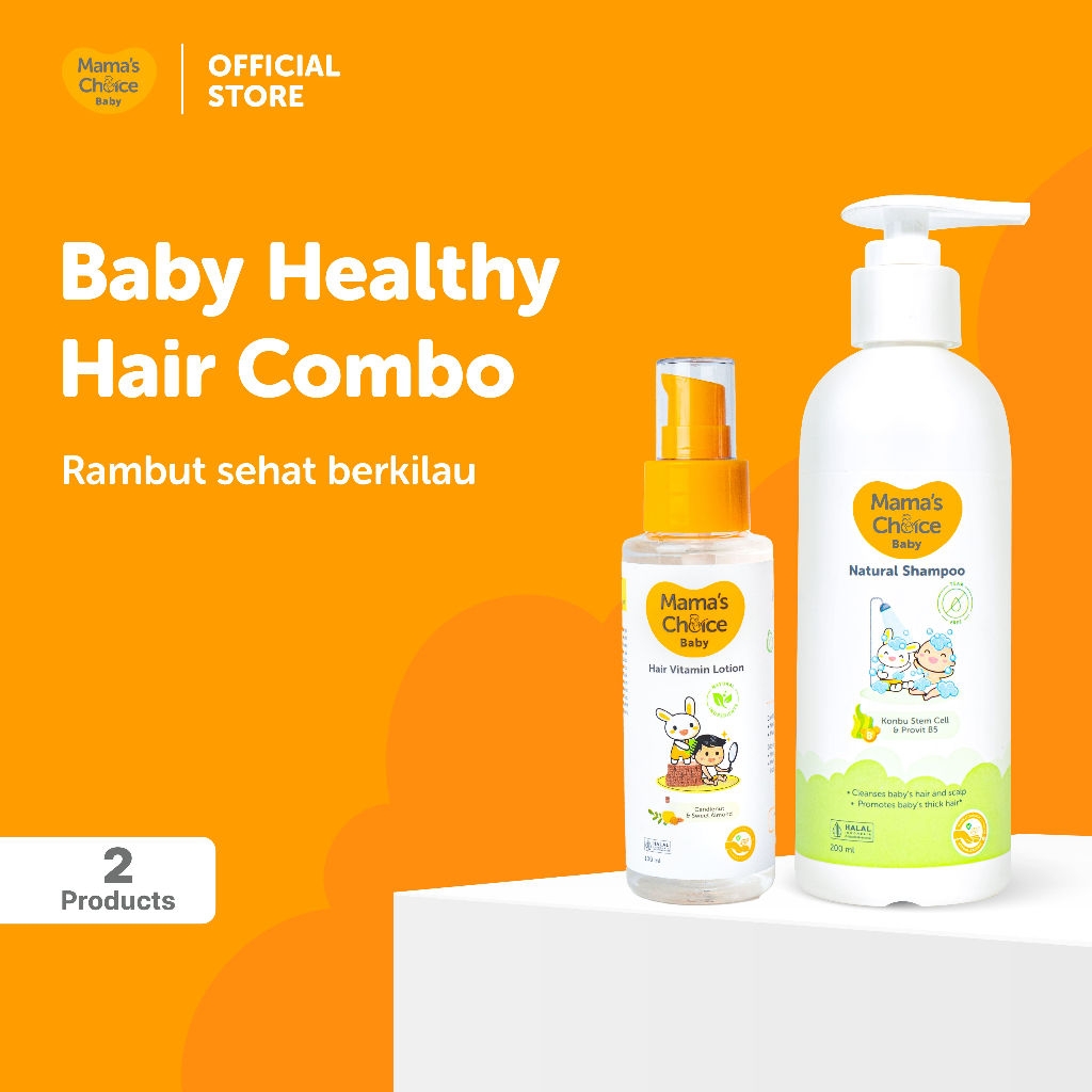 Sampo Bayi Penumbuh Rambut Bayi - Mama's Choice Baby Healthy Hair Combo - Vitamin Rambut Bayi dan An