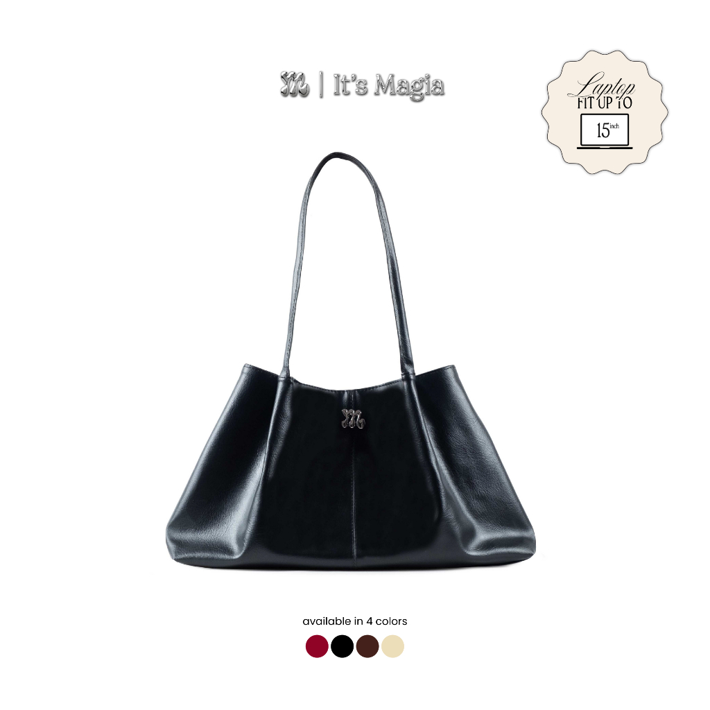 MAGIA Emma Bag Black Leather Totebag
