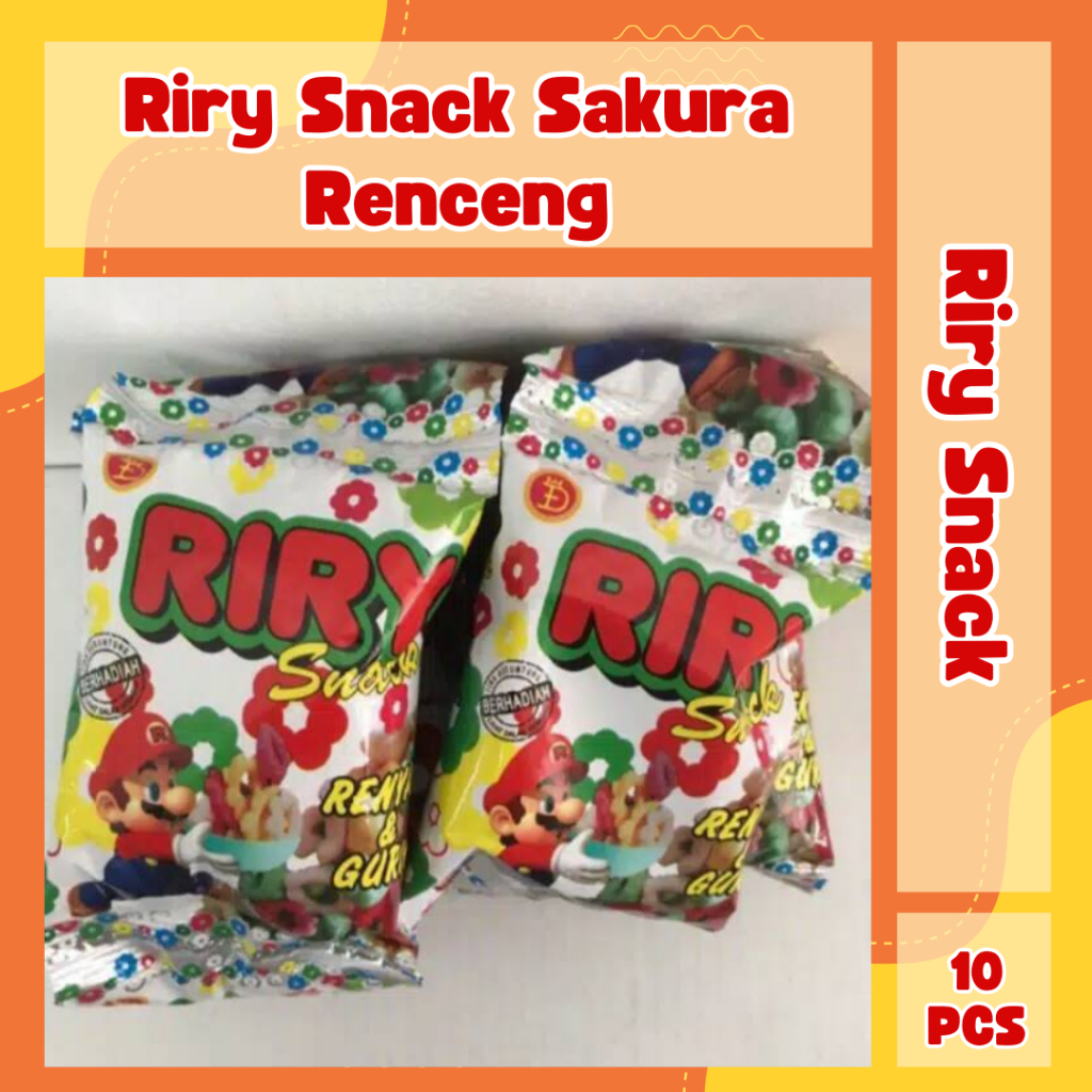 Riry Snack Sakura Renceng Jajanan Jadul Isi 10 Pcs x 12 Gram | Riry Sakura