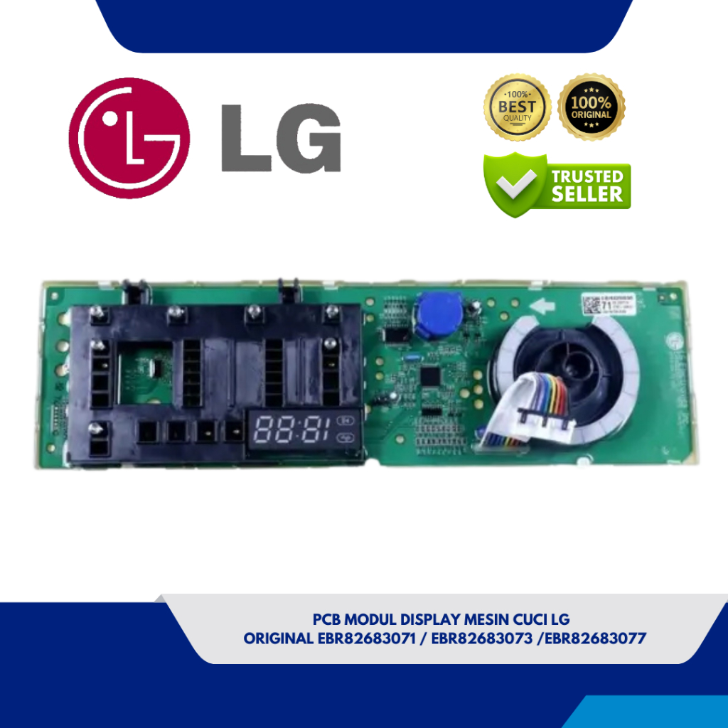 PCB MODUL DISPLAY MESIN CUCI LG FRONT LOADING FM1208N3W KODE PART0 EBR8268353 / EBR82683071 / EBR826