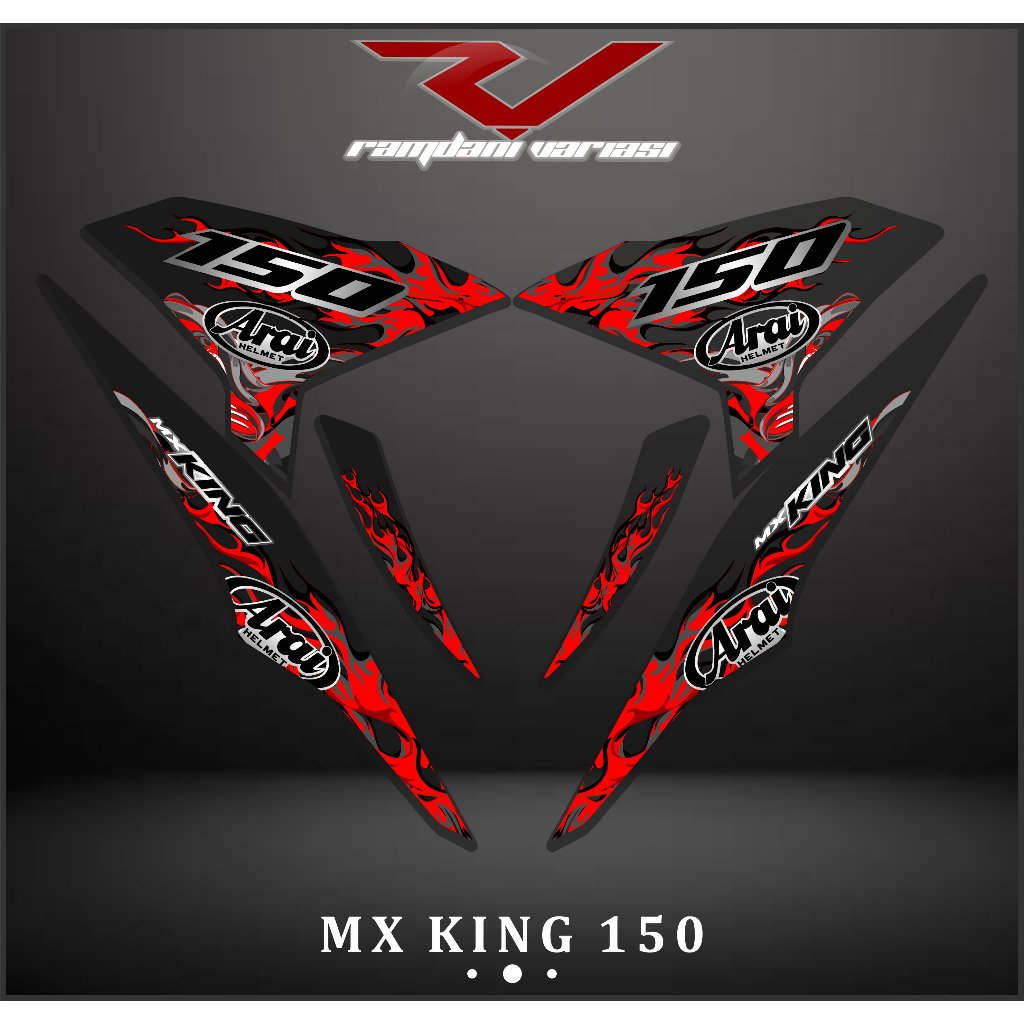 STRIPING TRANSPARAN JUPITER MX KING 150/STIKER MX KING/STRIPING STIKER MX KING 150 MTF ARAI KEREN