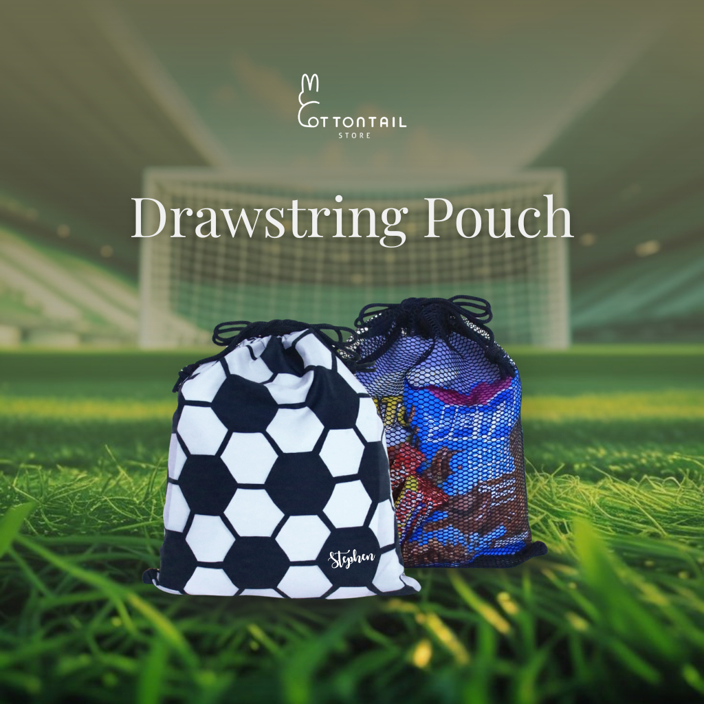 Cottontail - Drawstring Pouch Satuan | Personalized Drawstring Pouch/pcs | Kantong Serut Custom 30 x