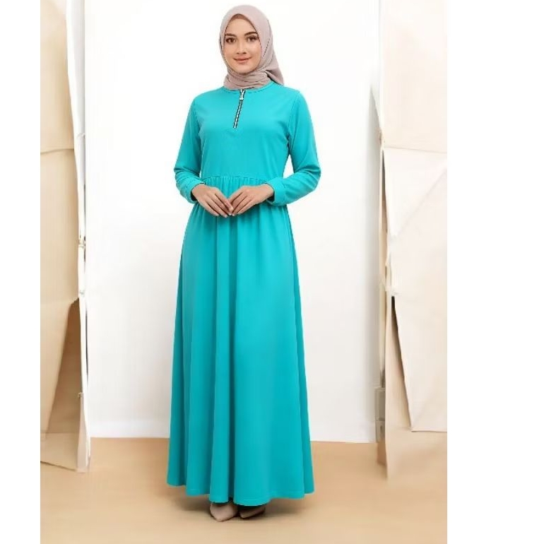 PRELOVED GAMIS HIJAU TOSCA POLOS