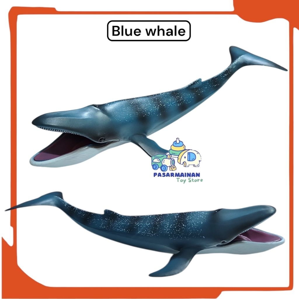 Mainan Figure Hewan Laut Hiu Blue Whale Shark 32cm Binatang Laut Hiu Paus
