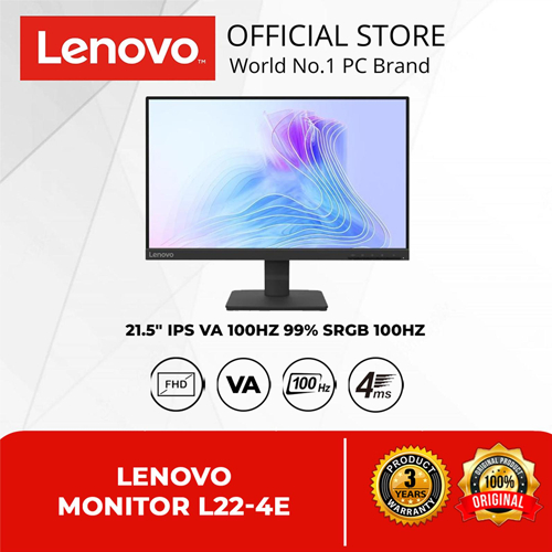 LENOVO MONITOR L22-4E 21.5" IPS 100HZ 99% SRGB