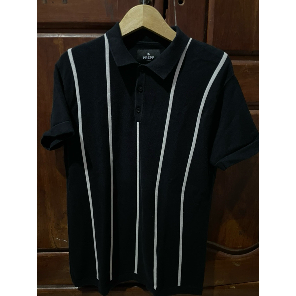 POLO STRIPY PREPPSTUDIO BLACKWHITE