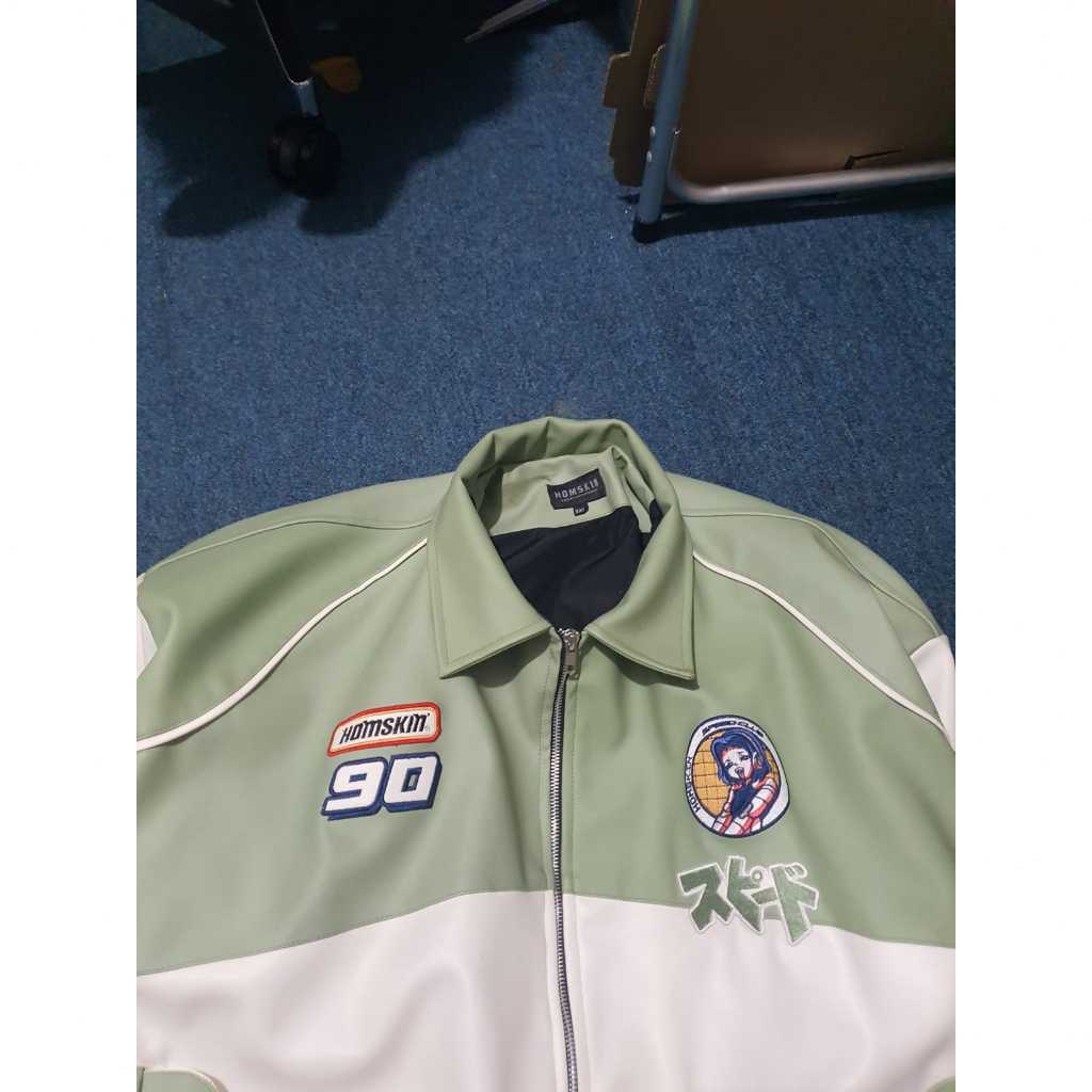 HOMSKIN AHEGO 90’s Varsity Leather Jacket - Jaket Kulit
