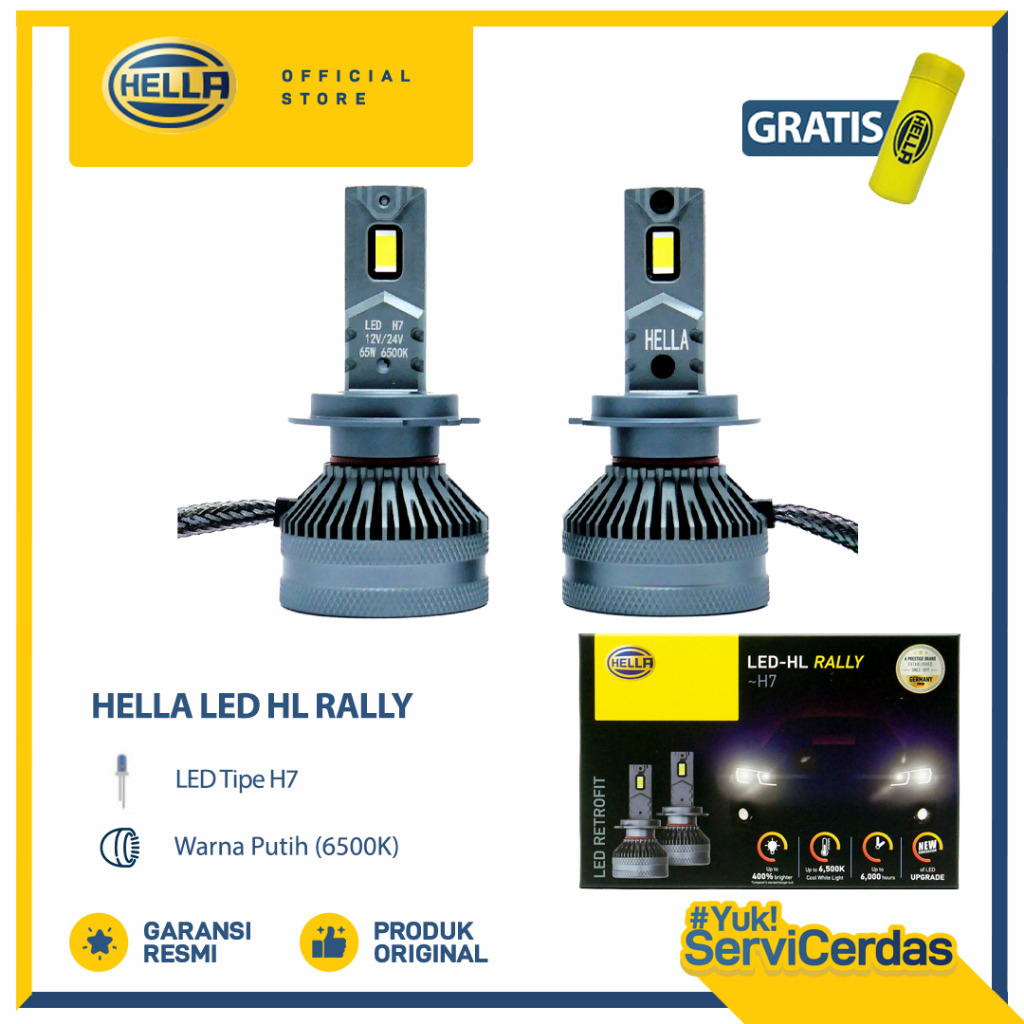 Lampu Mobil HELLA LED HL RALLY H7 6500K - Bohlam Mobil