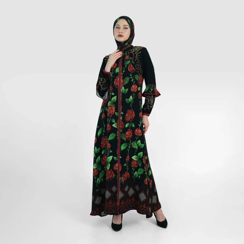 Hikmat A1427 Abaya Warna  Black