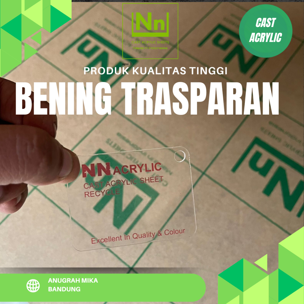Akrilik Bening   2mm 3mm  122 x 244 cm MERK NN (CASTING)
