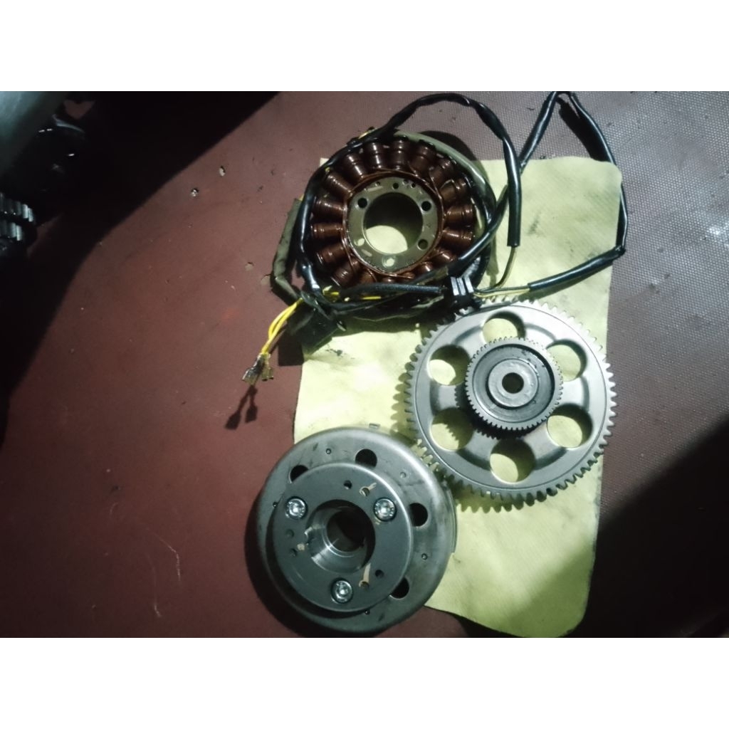 magnet spull spul sepul mahnit ninja 250 karbu lengkap gigi setater besar kecil sesuai poto barang b