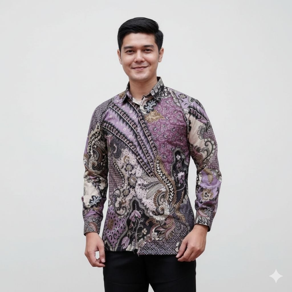 Baju Batik Pria Dewasa Lengan Panjang | Batik Pria Casual