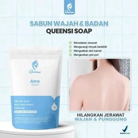 TERLARISSSabun Queensi Soap Care Acne Soap, Brightening Soap, & Body Soap Care With Sulfur - Membant