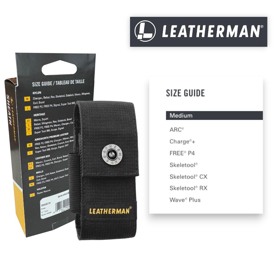 Leatherman Tool Pouch Sarung Nylon Sheath ARC Wave+ Rebar Skeletool