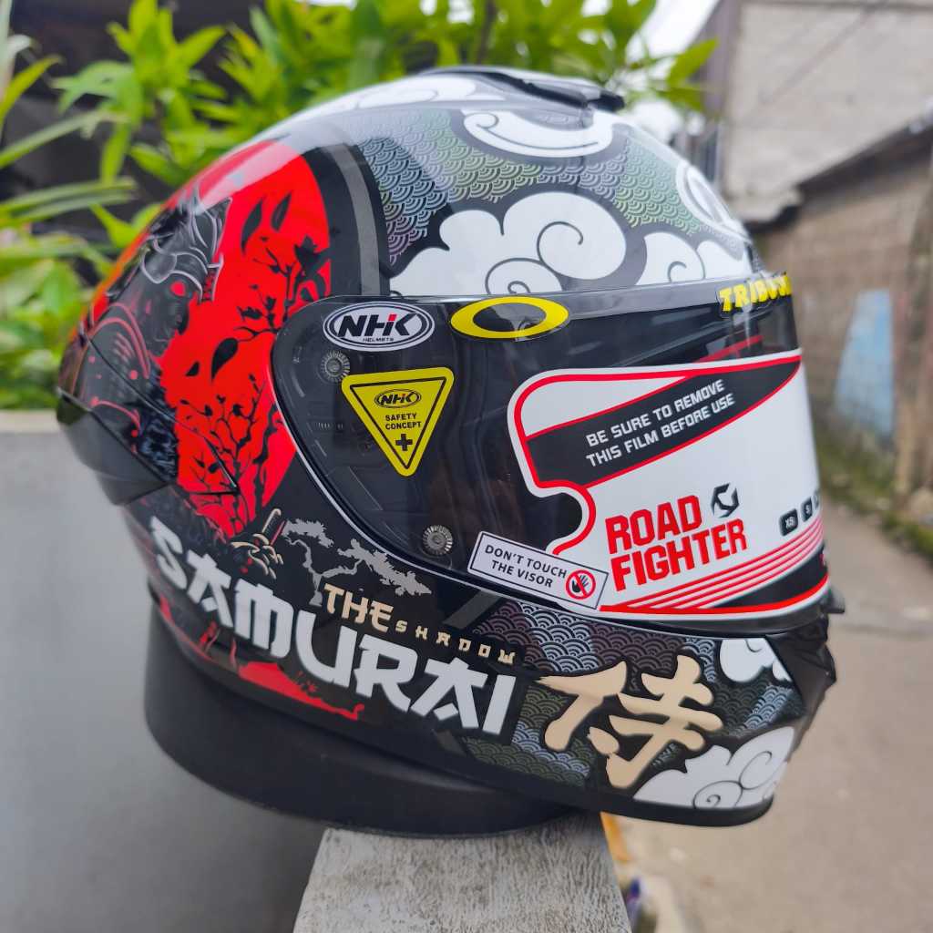 NHK HELM MARK-1 2V | ASSASIN BLACK SAMURAI | DOBLE VISOR LIGHTSMOKE .M