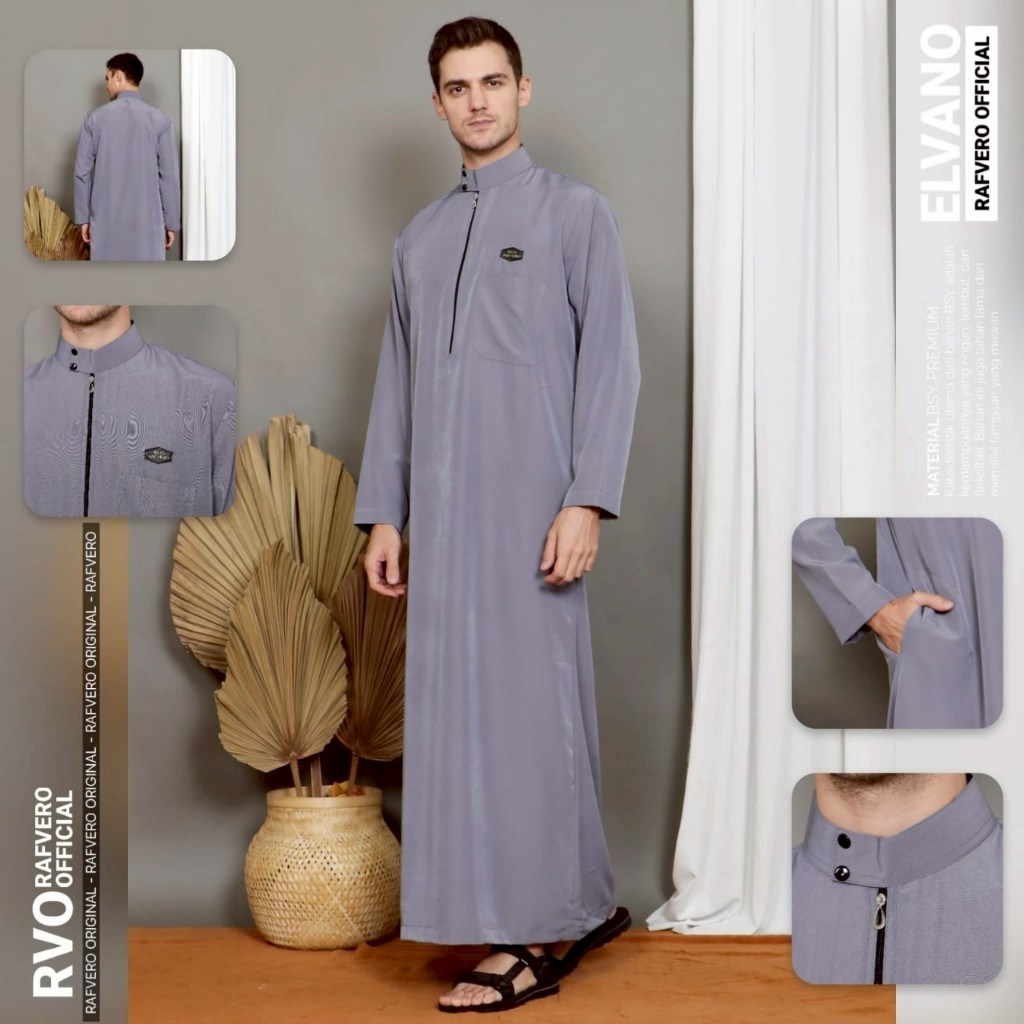 Jubah Pria - Jubah Pria Elvano - Jubah pria Terbaru - Jubah RAFVERO