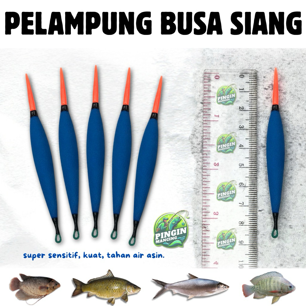 Pelampung Pancing Busa Jarum Siang Super Sensitif Ikan Mas Nila Gurami Bandeng Patin Bawal Lele