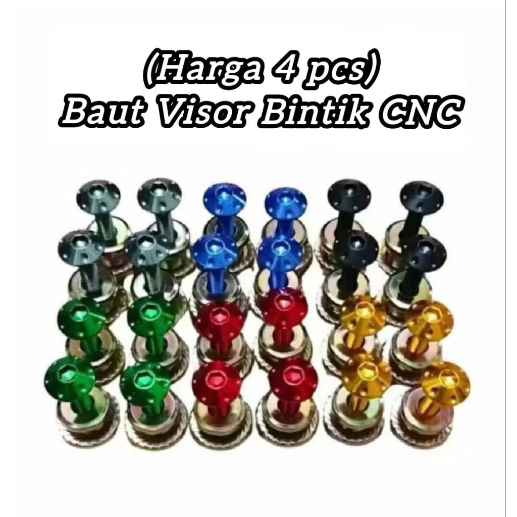 BAUT VISOR MODEL BINTIK TITANIUM PROMO BAUT PROBOLT VISOR NMAX TURBO PCX LEXY NMAX NEW NMAX OLD ORI 