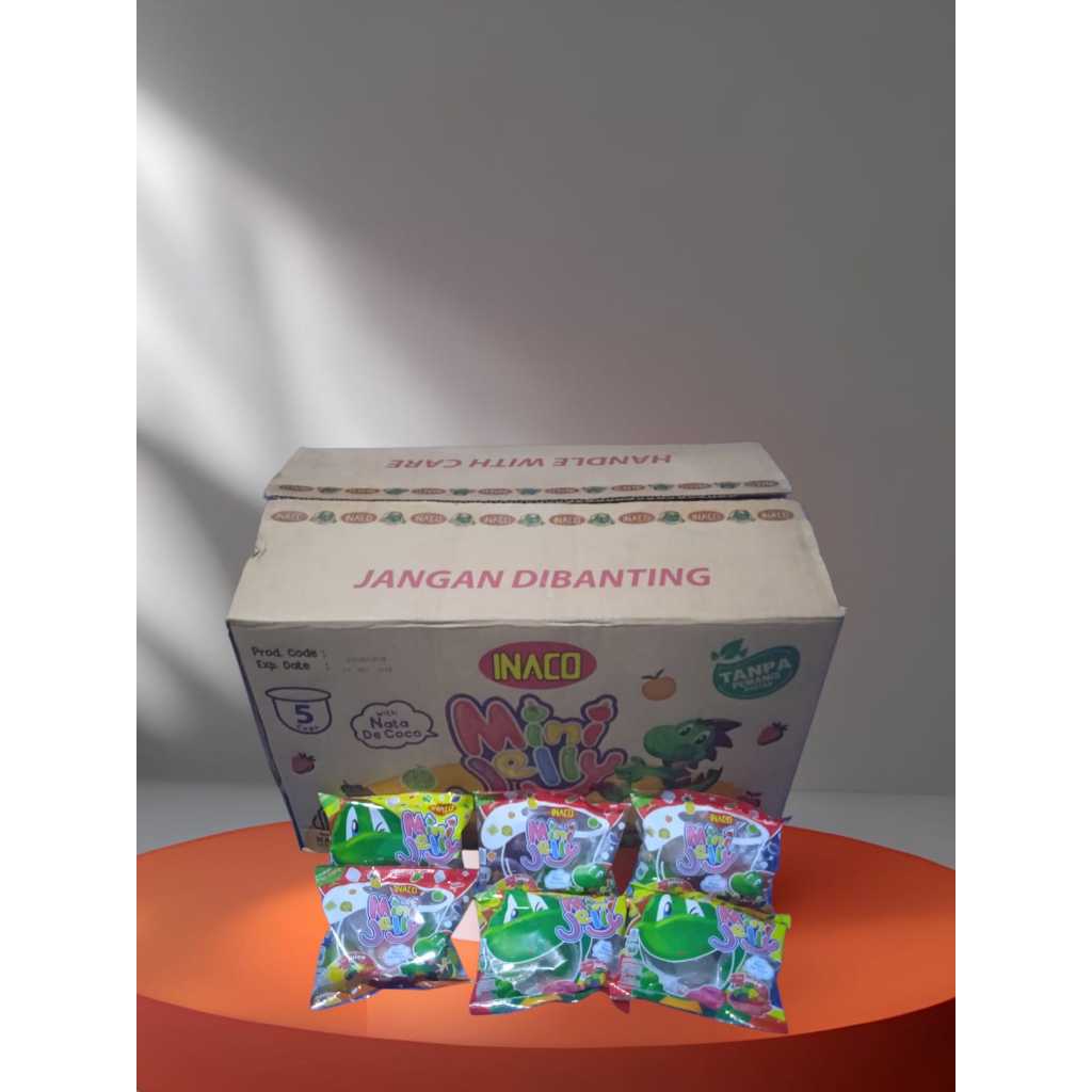 INACO Mini Jelly 5's Minuman Jelly Minuman Kemasan 72 Pack Dus
