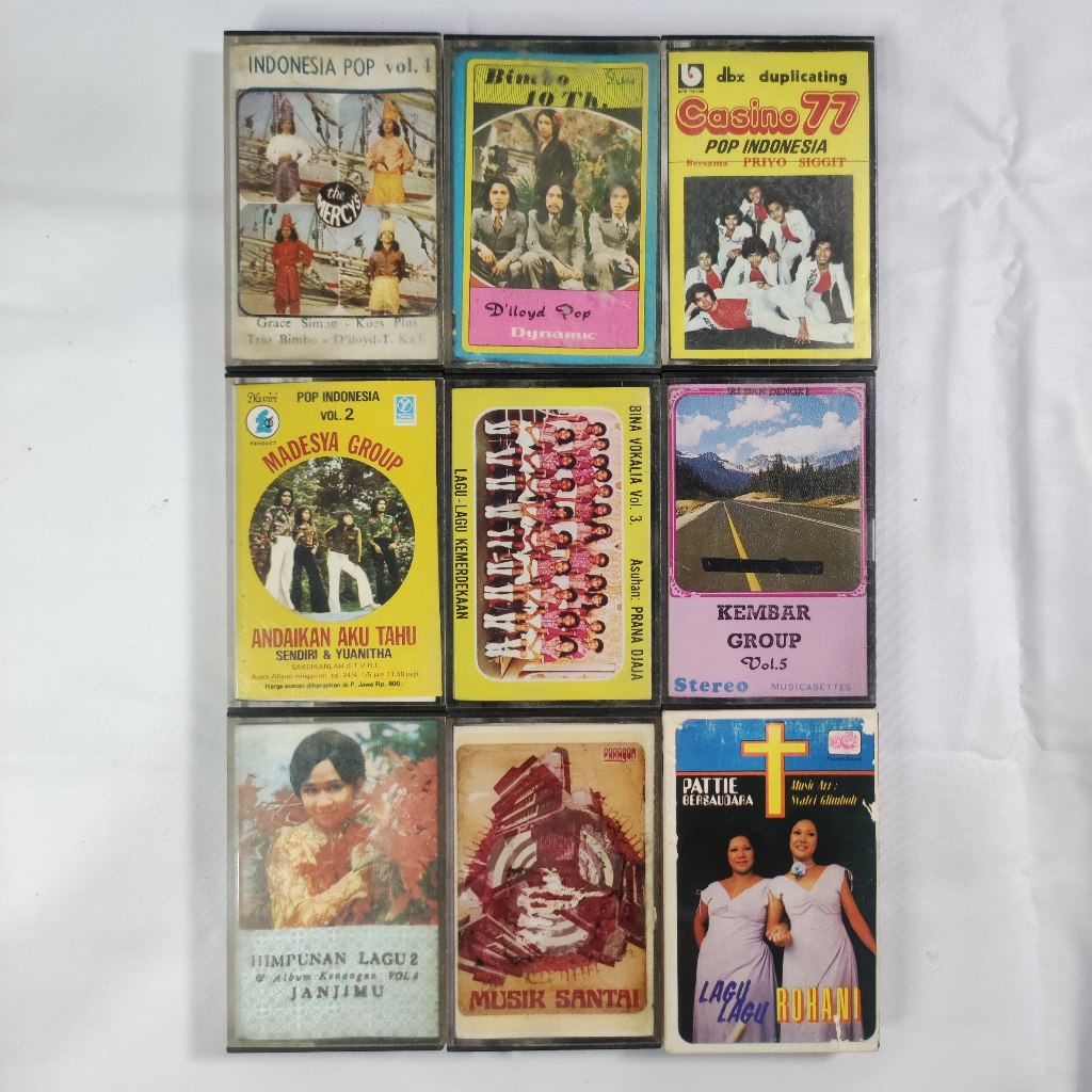 Kaset Pita Indonesia Jadul Vintage Lawas Pop Melayu Cassette Musik Santai Kembar Madesya Group Lagu 