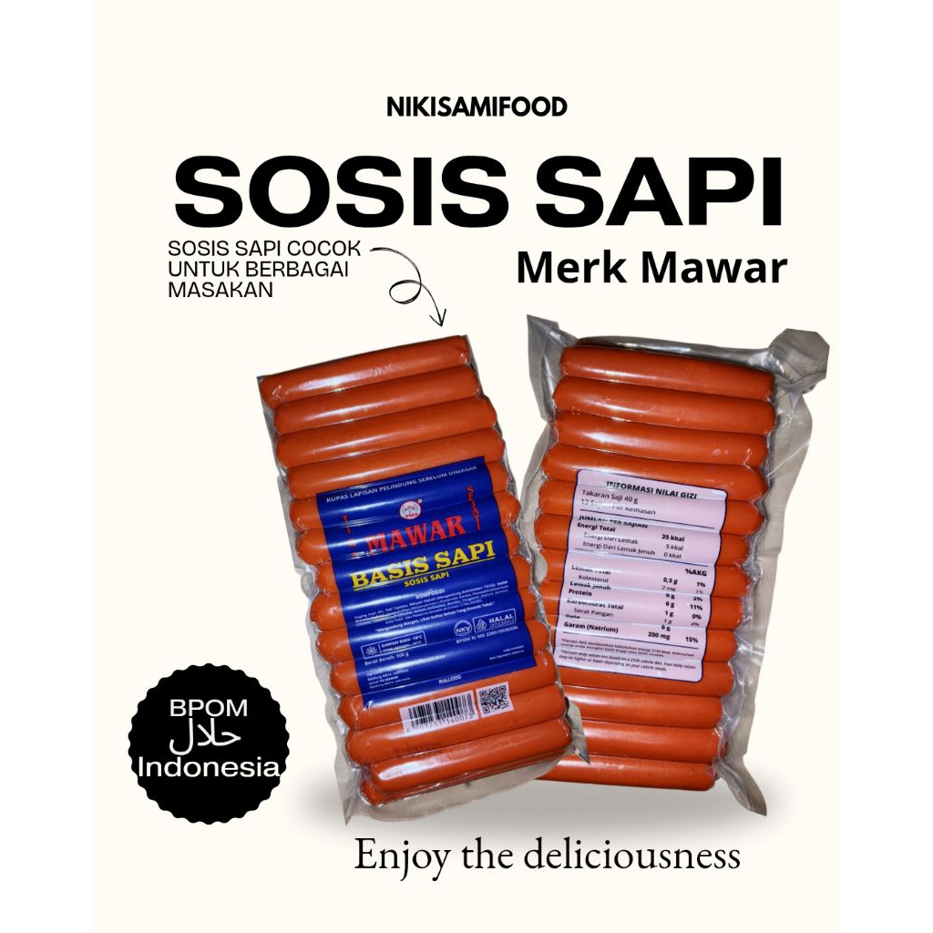 Sosis sapi mawar