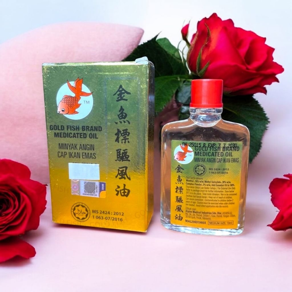 Minyak Angin Cap Ikan Mas 13 ML Asli Malaysia