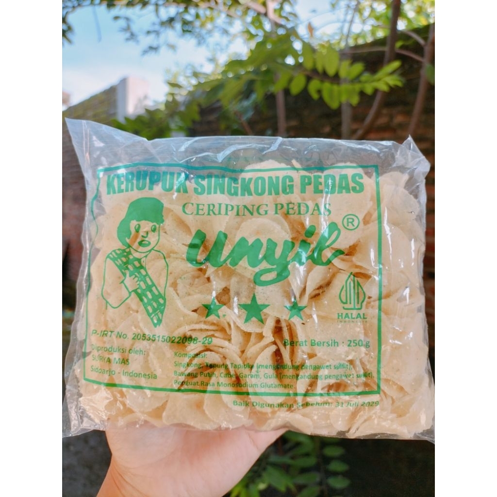 Krupuk Unyil singkong pedas 250gr || freebubblewrap
