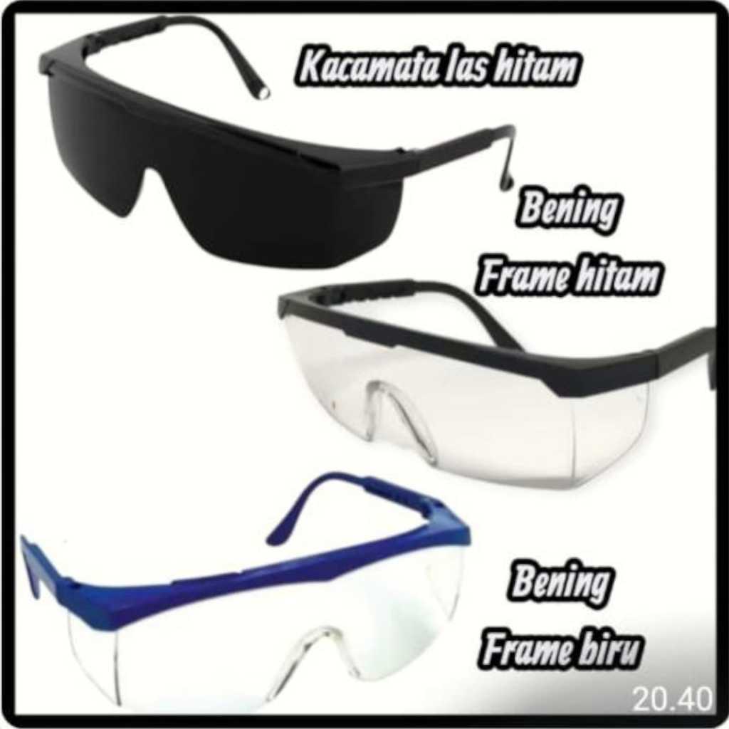 kacamata las safety gerinda las / kacamata las hitam