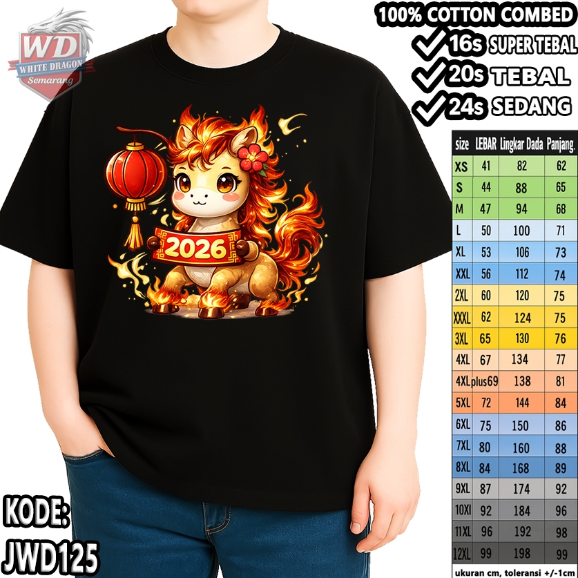 T-SHIRT IMLEK 2026 BIG SIZE KODE JWD125 JUMBO 2XL 3XL 4XL 5XL 6XL 7XL 8XL 9XL 10XL 11XL 12XL