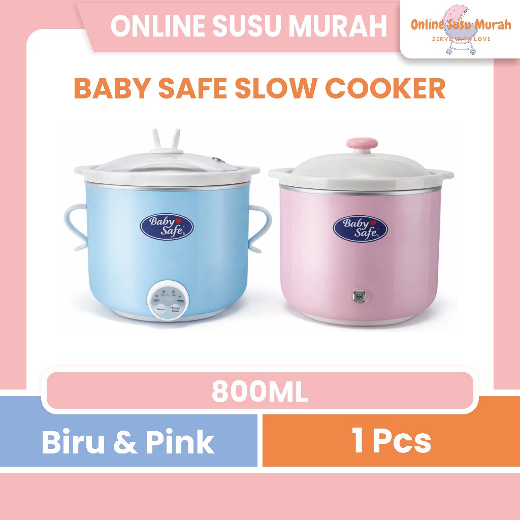 BABYSAFE SLOW COOKER LB007 LB009 0.8L 800 ML MPASI JUNDW SERBAGUNA PRLA 0.8 L BABY SAFE