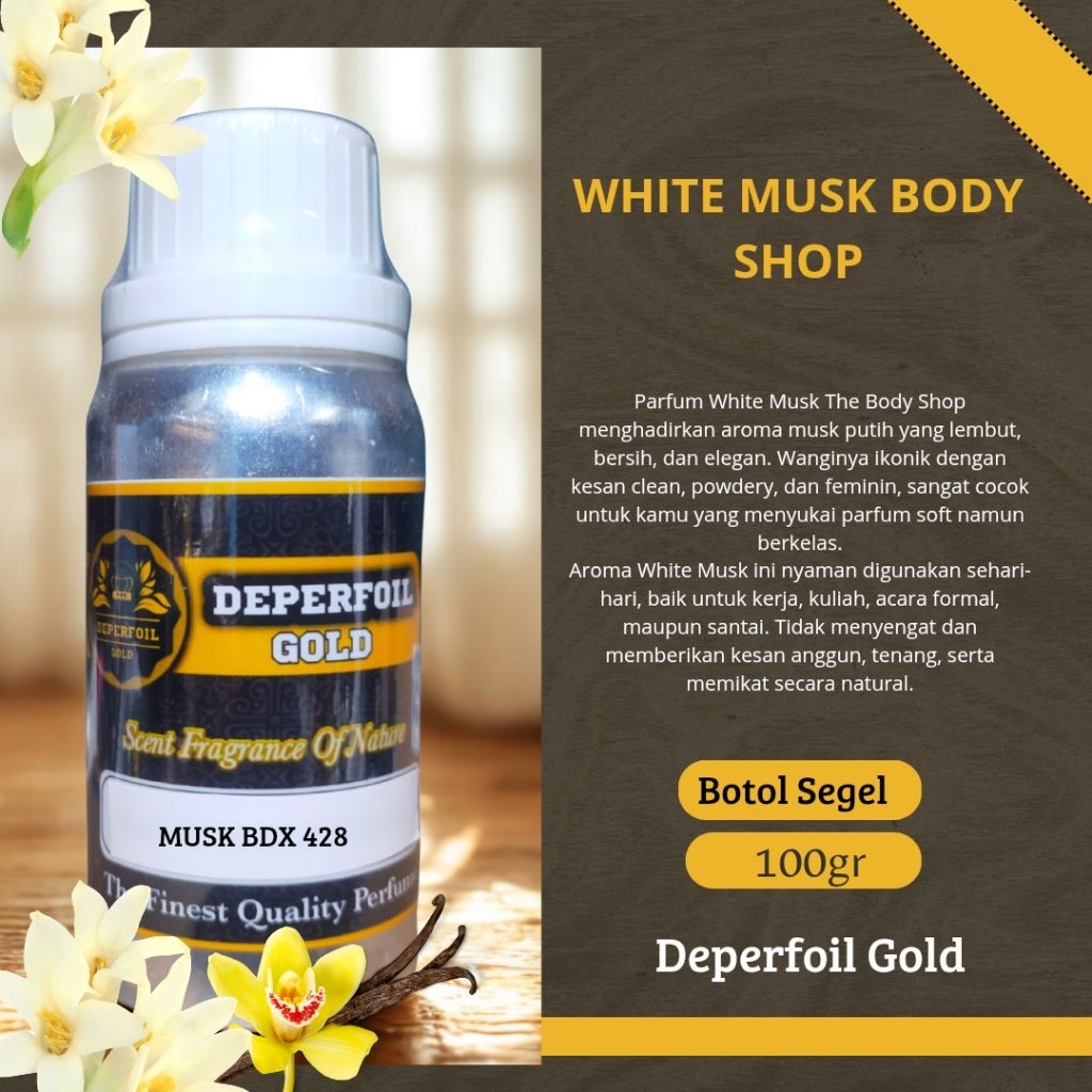 Deperfoil Gold Bibit Parfum White Musk The BDH | Wangi Musk Lembut Clean Tahan Lama