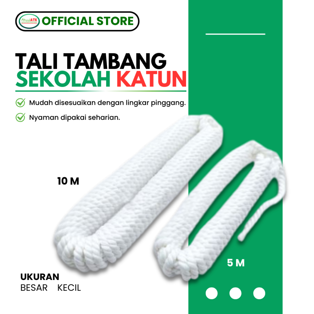 Tali Tandu Pramuka Putih 5m 10m Kuat Dan Tahan Lama / Tambang Pramuka / Tambang Katun