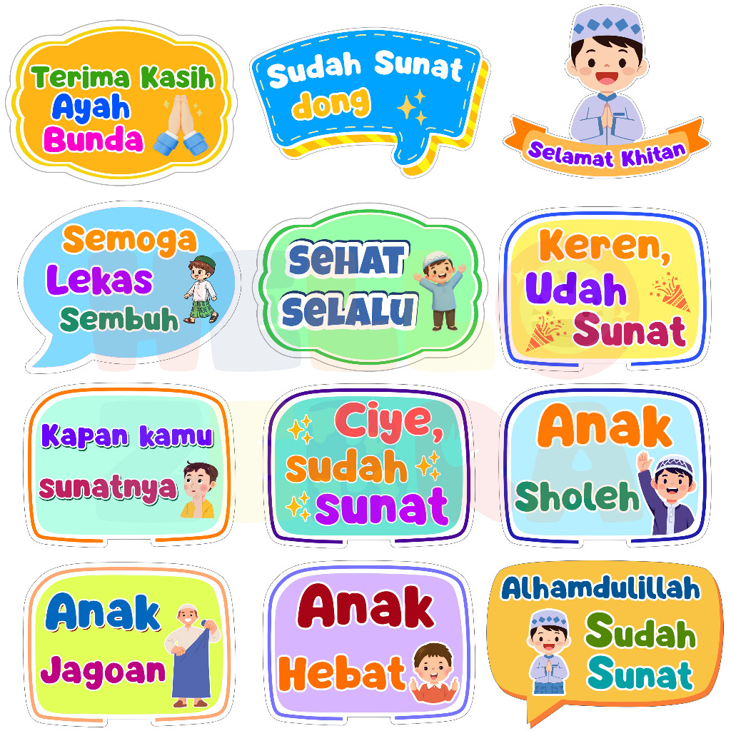 Properti Photobooth Anak Khitan | Props Photobooth Khitanan | Prop Photobooth Acara Sunatan | Proper