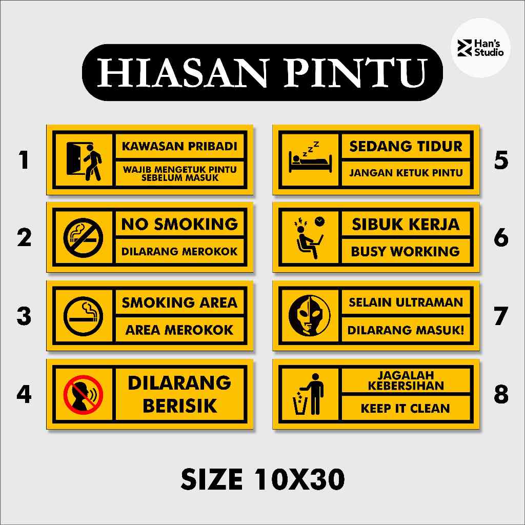 HANS STUDIO || Hiasan Dinding Esthetic Hiasan Pintu Kamar New