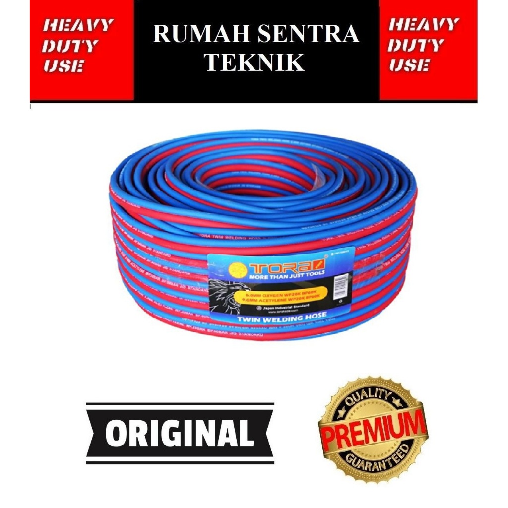 Selang Las Double Twin Welding Hose Blender Las Potong Karbit OXY LPG ORIGINAL TORA