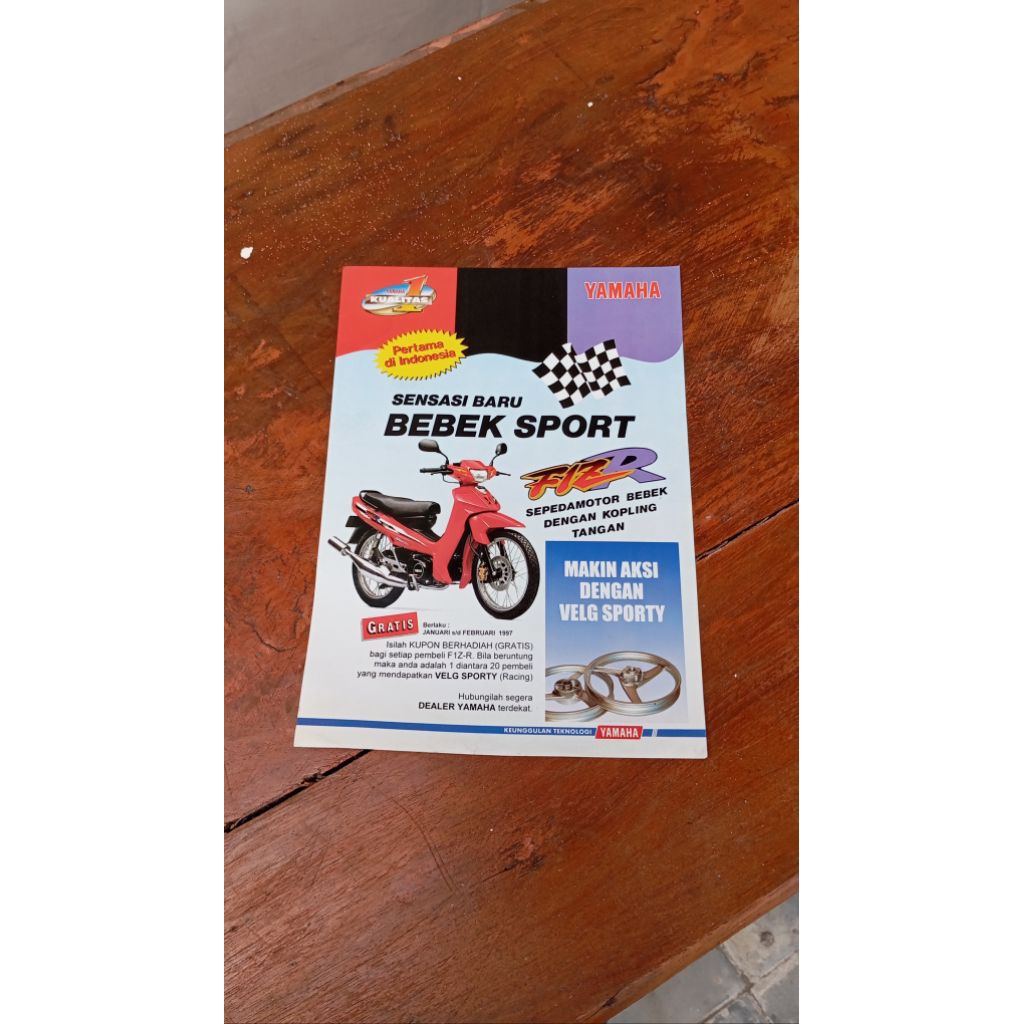 original brosur yamaha Fizr tahun 2000an