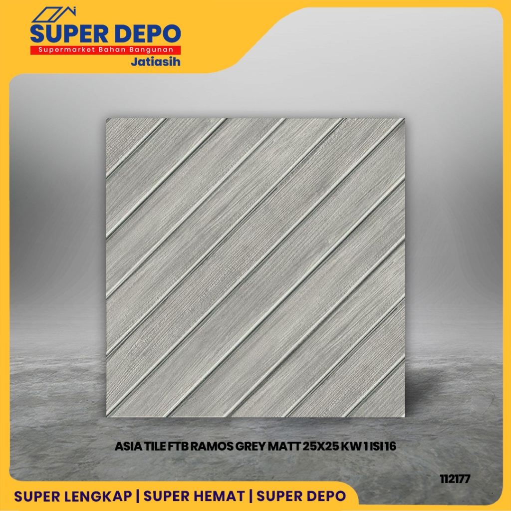 ASIA TILE FTB RAMOS GREY MATT 25X25 KW 1 ISI 16