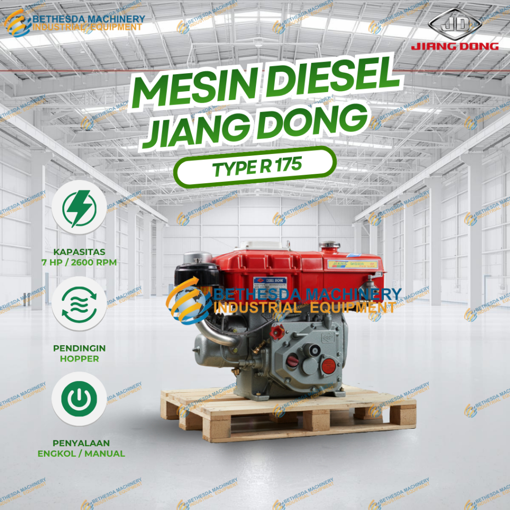 Mesin Diesel Jiang dong R 175 A Penggerak Diesel 7 PK / 7 HP Jiangdong R 175 NL