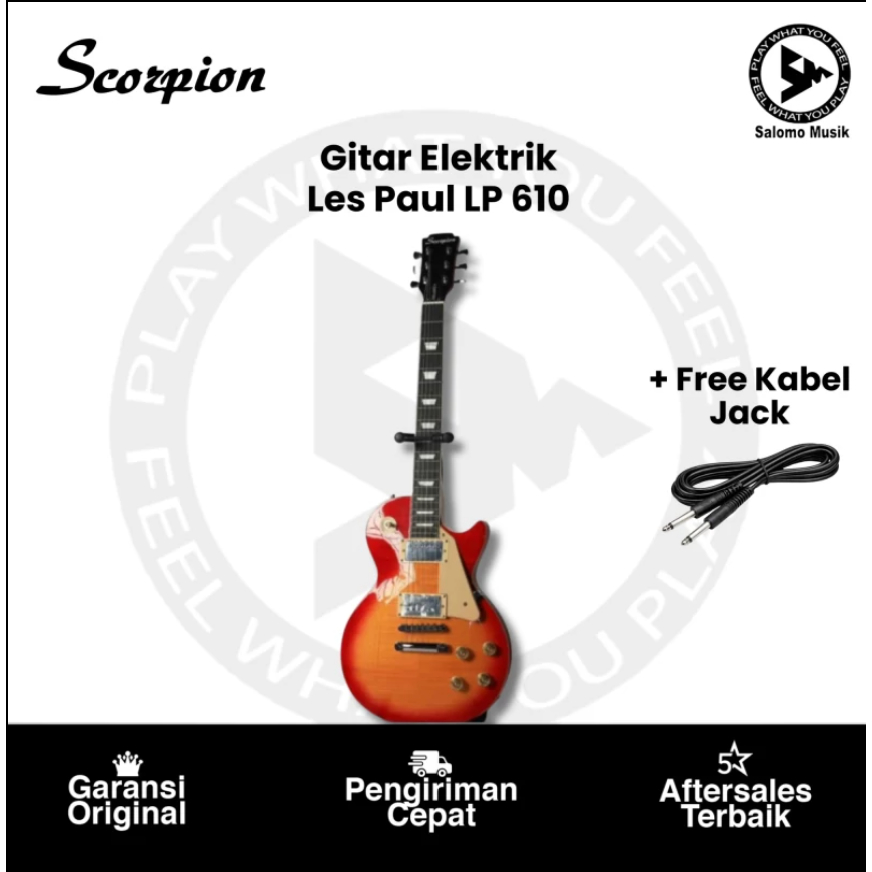Gitar Elektrik Scorpion Les Paul LP 610 / LP610  Varian Warna Original