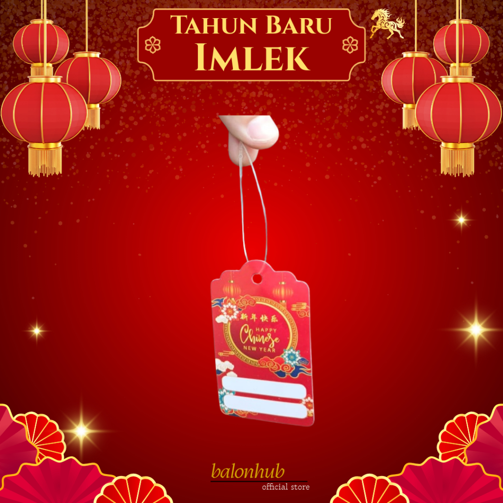 [25pcs] Hang Tag Imlek CNY | Kartu Ucapan Chinese New Year Premium | Hang Tag Imlek