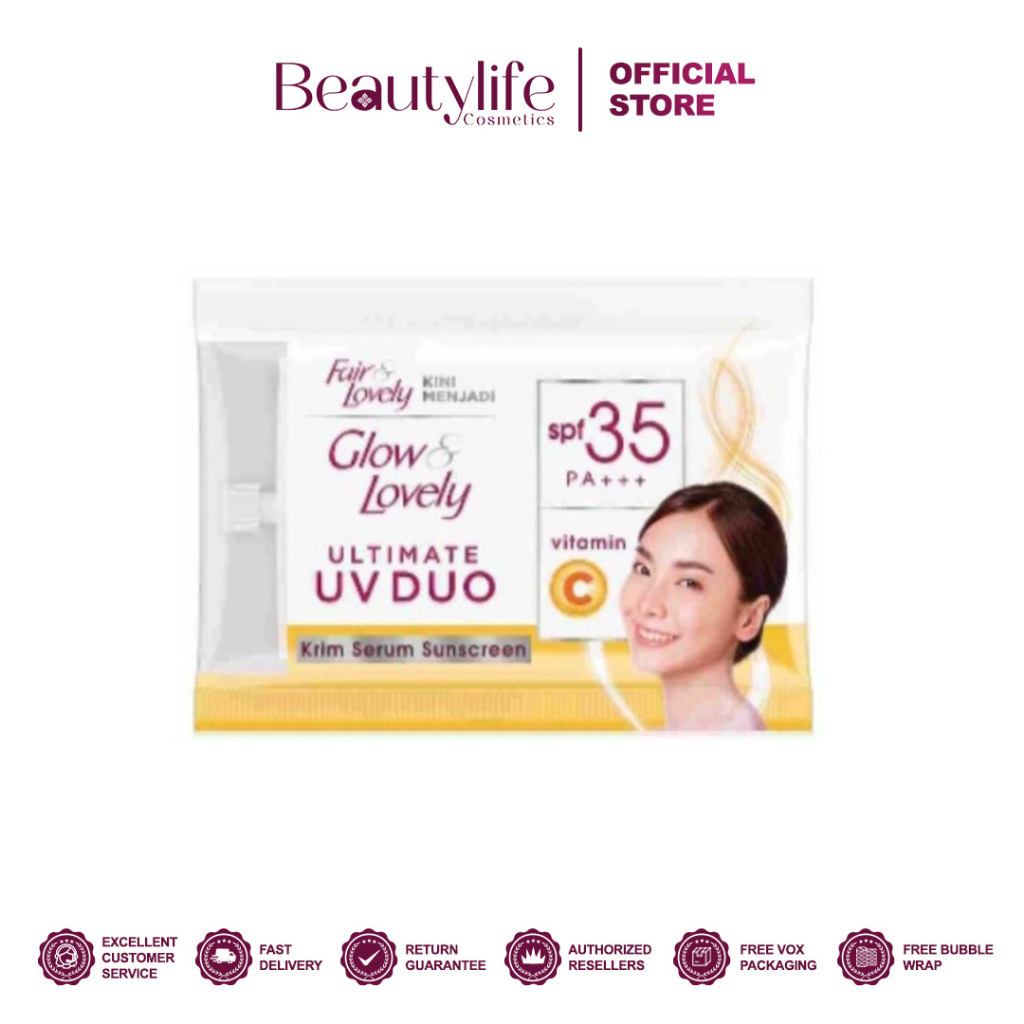 FAIR & LOVELY ULTIMATE UV DUO SPF 35PA+++7g | KRIM SUNSCREEN SACHET