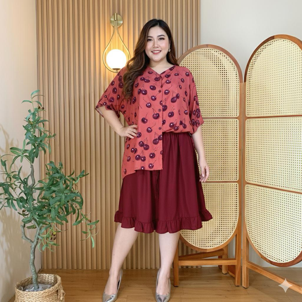 PIYAMA CELANA SELUTUT LD 150 JUMBO/ SETELAN WANITA JUMBO RAYON PREMIUM