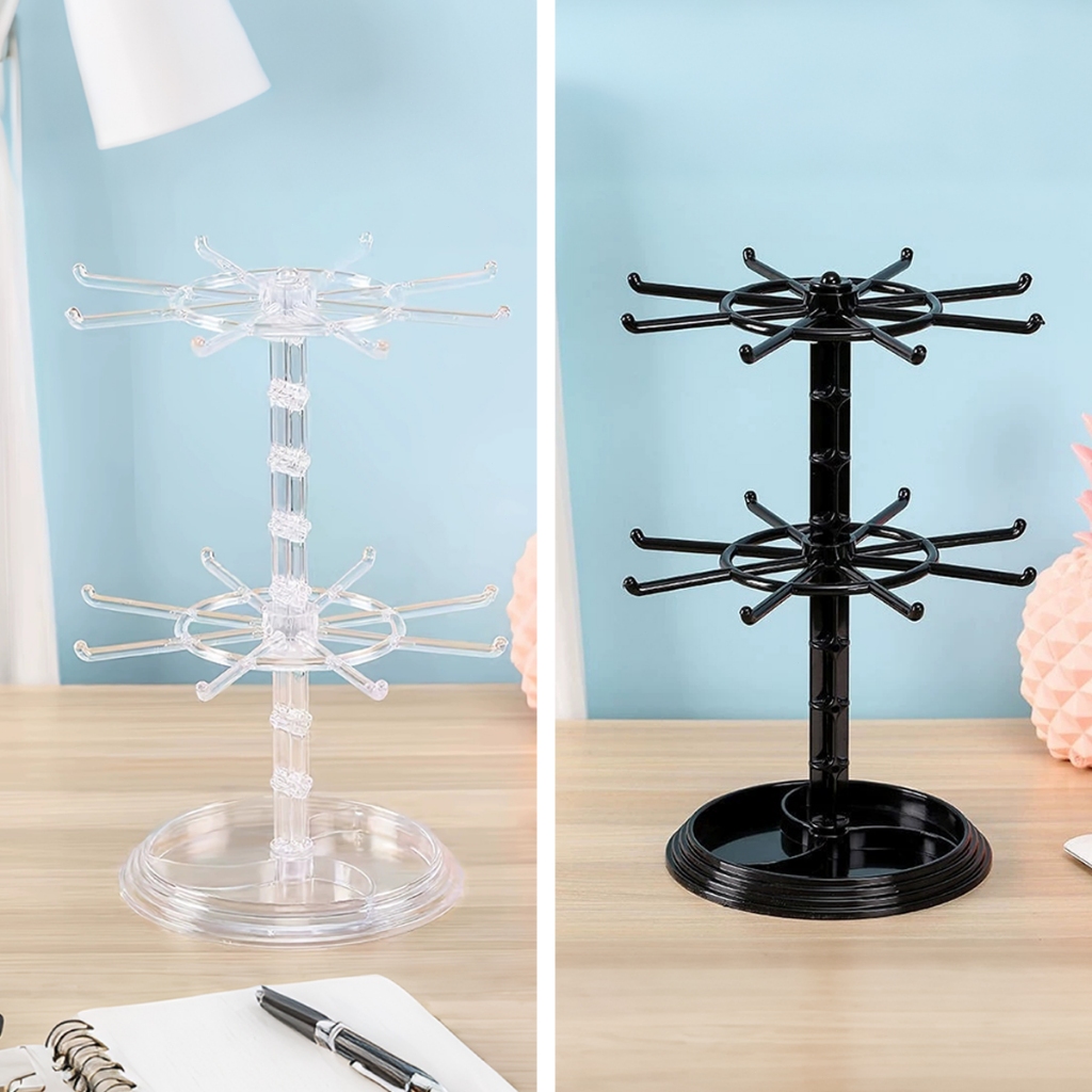 Rak Display putar Matahari Aksesoris putar Serbaguna Untuk Gantungan Kunci Rak Tempat Gelang