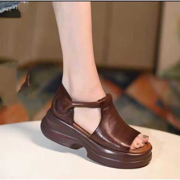 Wedges Korea Viral Import - Sendal Wedges Sepatu Wedges sepatu wanita
