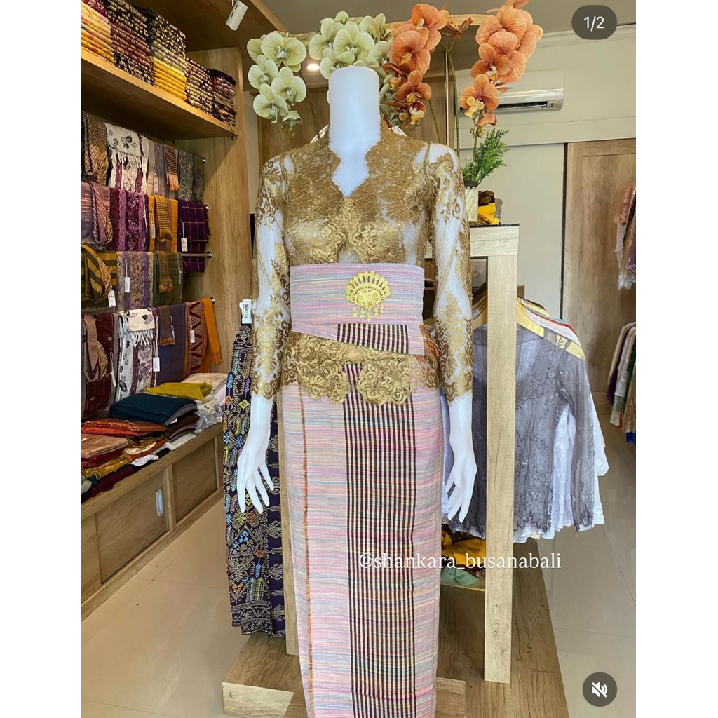 Kamen Endek Set Selendang // Endek Tenun Ikat // Kamen Lembaran Endek