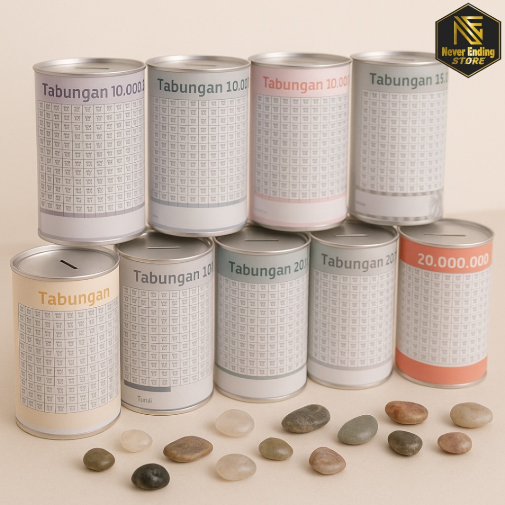 Celengan Target SMALL Murah Celengan Buka Tutup Permanen Large 2 5 10 15 20 Juta 2 5 20 50 Ribu