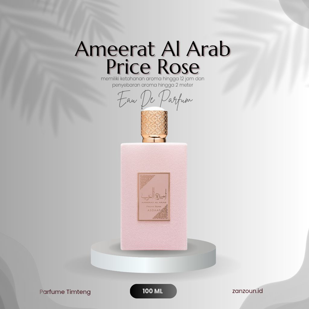 Ameerat Al Arab Prive Rose By Asdaf 100ml Original Parfum
