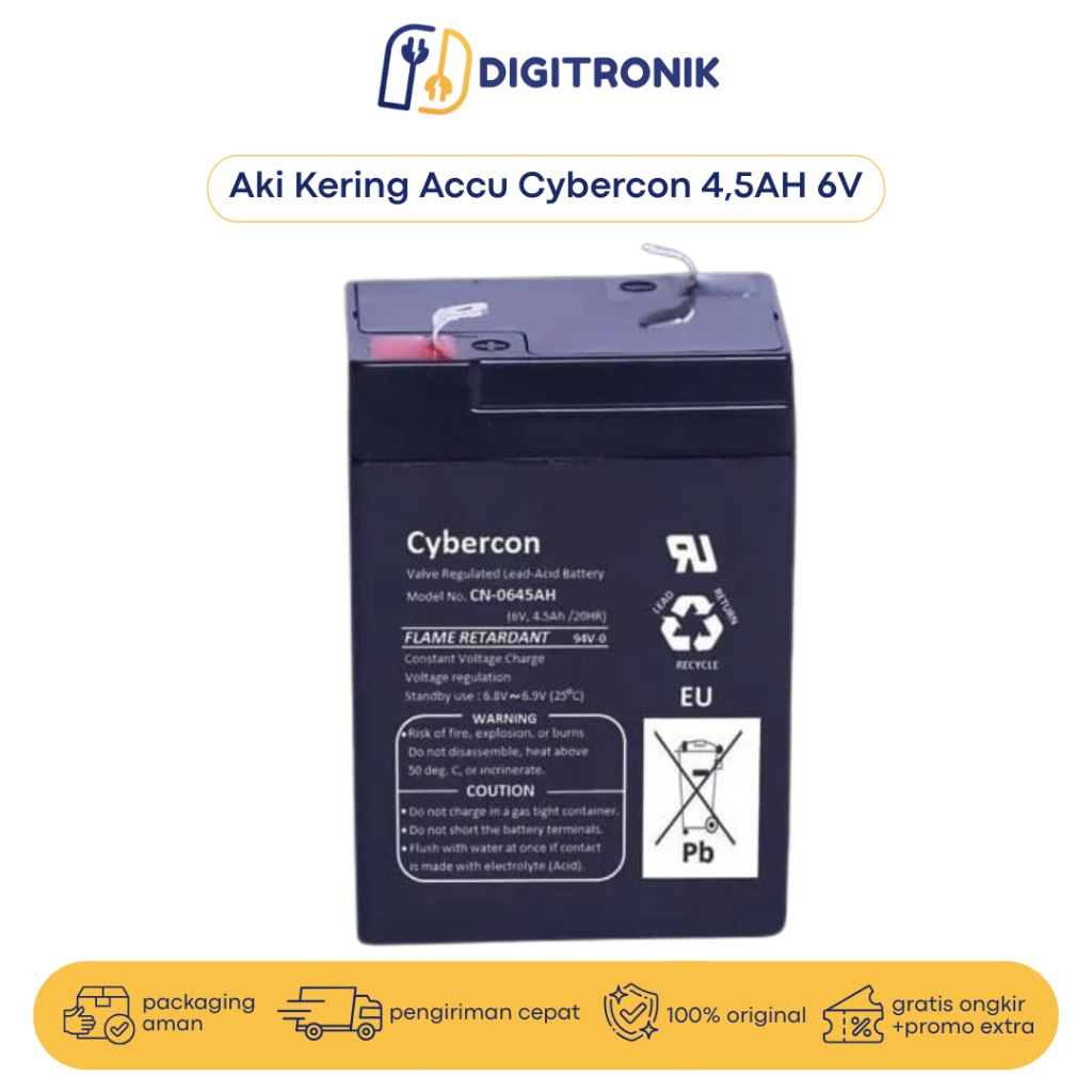 Aki Kering Accu Cybercon 4,5AH 6V