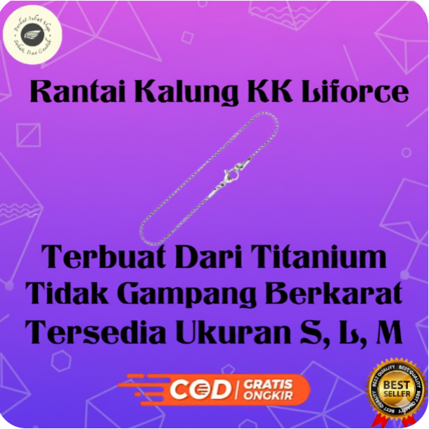 Rantai Kalung Chain KK Liforce (Tersedia 3 Macam Ukuran) Asli Original