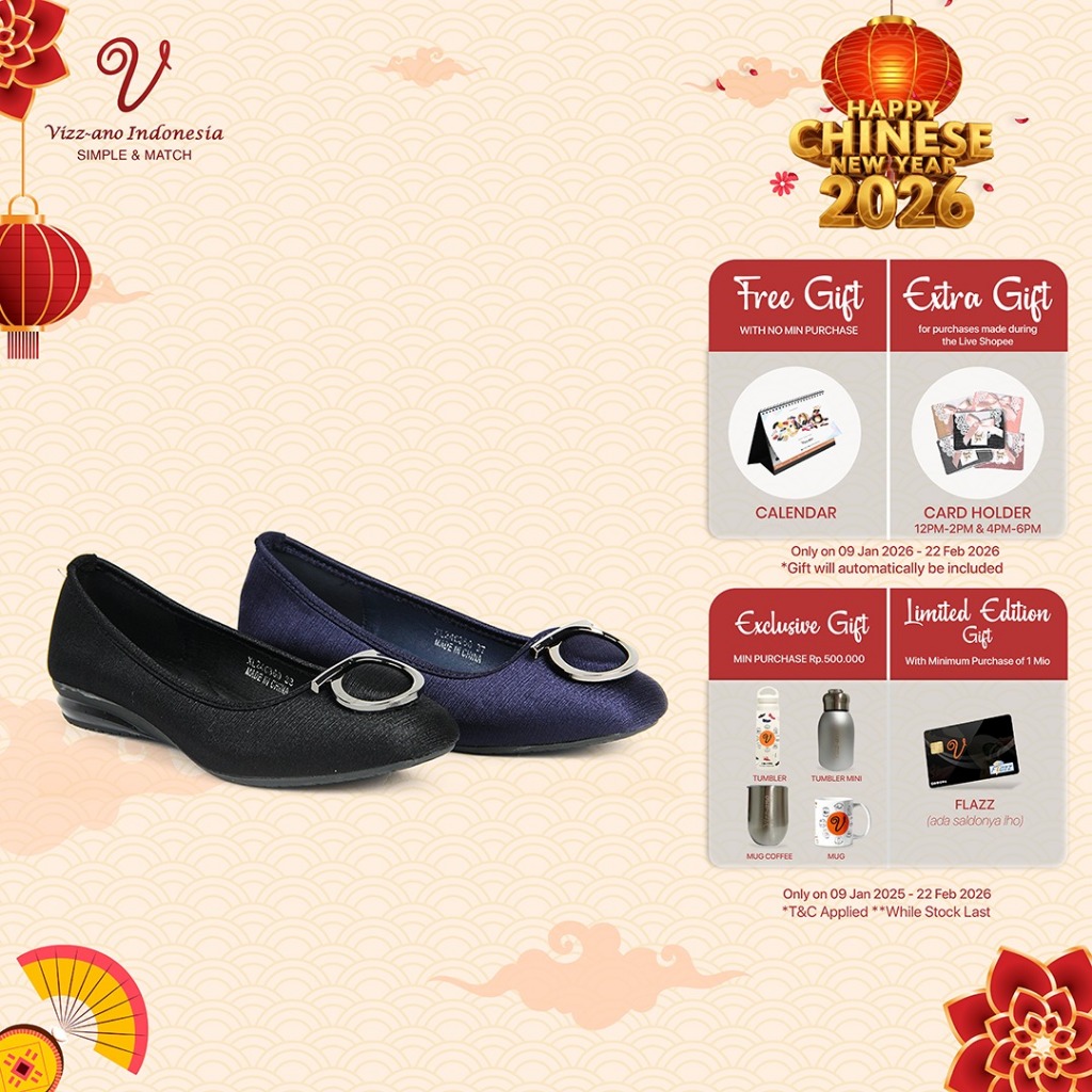 Vizzano Shoes Sepatu Flat Loafer Wanita Design Xania